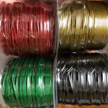 Stainless steel Black Green red dry yellow plastic-coated wire rope 0 3-2mm thin soft steel wire fishing line neck sleeve