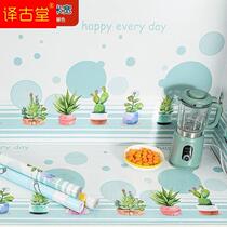 Kitchen stickers waterproof and oil - resistant 75 cm wide cooktop film resistant to high temperature and thickening dishwasher cement wall
