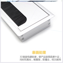 Aluminum alloy stringing box with brush office desk with wire slot routing hole Rectangular stringing box can be customized