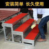 Horizontal row ceremony landing multi-level graduation photo ladder folding frame choir outdoor stairs step brick steps