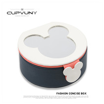 CUPVUNY portable jewelry box jewelry storage box earrings travel portable Korean jewelry box original design