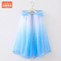 Girl Aisha new cloak Frozen gauze coat foreign summer shawl cloak 61 childrens costume