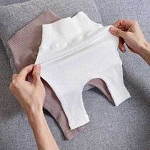 Korean Version Baby Spring Autumn Clothing Pure Cotton Outwear With Underpants Baby Long Pants Stripe Pure Color Large Pp High Waisted Belly Pants