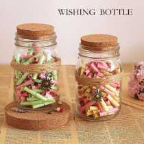 Creative 99 wishing paper small love letter glass bottle fresh literary wishing bottle with cork note confession gift