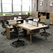 Simple modern staff desk 2 4 people computer table and chair combination screen partition financial Station 6 people furniture