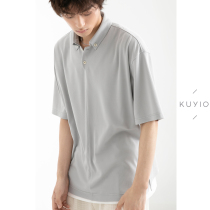 KUYIOU took 8 months to develop COOLMAX fiber ice silk cool feeling loose and light short-sleeved POLO shirt men
