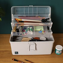 Fine art containing box multifunction three-layer drawing box Hand-mark pen stationery supplies brush fine art raw containing box