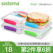 sistema ToGo sandwich box Food preservation box Salad light food lunch box Portable picnic box 450ml