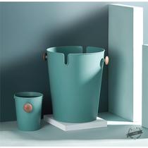Trash bin household large living room kitchen bathroom double creative simple modern office hotel without cover