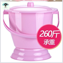 The spittoon urinal has a lid urinel pot with a high foot bowl at night a big boy and a baby girl with a large size for the elderly.