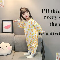 Baby sleeping bag children Spring and Autumn 1 thin 2-3-4 year old child conjoined pajamas baby male and female home clothes