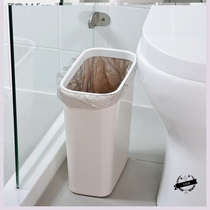 Rectangular trash can household toilet narrow flat slit slit without lid without lid kitchen toilet tube small