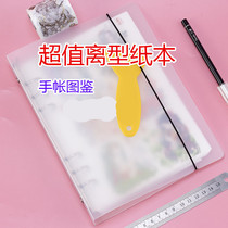 Double-sided release paper sheet loose-leaf hand tent tape storage book and paper tape book book collection A5 thick binding