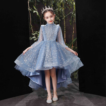 Childrens evening dress dress foreign air puffy gauze princess dress little girl piano performance girl high-end catwalk