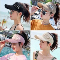  Hat female summer empty top hat casual Korean version of the wild new sunscreen sun hat cap outdoor sun hat female
