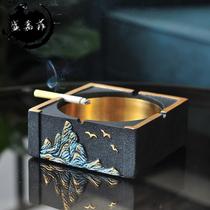 New Chinese home creative personality trend home living room office light luxury ashtray coffee table desktop ornaments