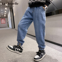 Lashabelle boy clothes for spring and autumn jeans 2022 new spring summer children big boy boy thin and long pants