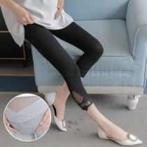 Pregnant women Capri pants child summer thin leggings fashion belly pants anti-light pregnant pants wear tide mom safety pants