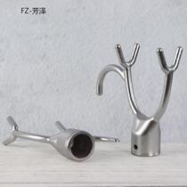 Clotheson Fork Head Metal Stainless Steel Integrated Fork Head Can Hang Clotheshorse pull-and-pull hook hanger brace Coat Brace