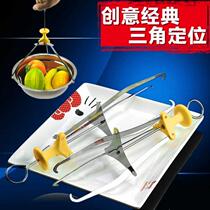 Three-claw clamping disc 304 universal steaming disc clamp thickened disc clamp triangular taking bowl clamping lifting disc device anti-scalding creative vegetable grab