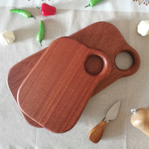 Whole Wood Japanese-style black sandalwood cutting board non-painted thick fruit board solid wood household chopping board pendulum mini chopping board