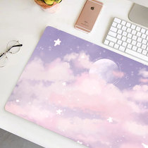 Mouse pad super thick simple small fresh ins wind cute girl learning office computer good-looking desk pad thickened lock edge smooth game gaming keyboard pad Custom-made computer pad
