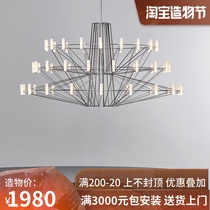 Italian simple creative tree branch Bedroom Dining room Model room Duplex living room Staircase Villa Designer chandelier