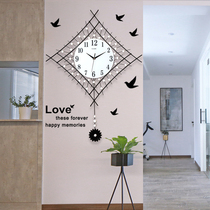 Modern minimalist living room wall clock creative silent swing watch home clock bedroom personality fashion Nordic clock
