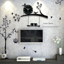 Nordic simple household personality living room wall clock Fashion luminous watch Modern silent creative Quartz clock Bird clock