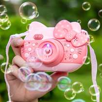 Camera blowing bubble machine gun girl heart ins net red electric automatic children's toy girl birthday gift