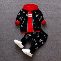 2022 boy spring sports suit 3 spring autumn new baby boy clothing 4 baby handsome three sets 1-2-year-old tide