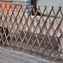 Carbonized anticorrosive stretch Wood mesh wooden fence wooden fence fence green plant climbing cane climbing grid flower stand