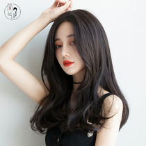 Jane wig female long curly hair in the long wave eight character bangs temperament in front lace wig set