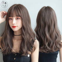 Simple 2021 popular curly hair long hair wig female temperament Net red long curly hair full head set simulation hair set