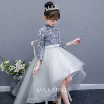 Girls birthday evening dress Princess skirt foreign fashion show childrens host flower girl high-end piano performance costume