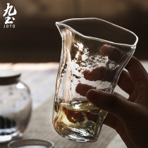 Glass male Cup transparent Japanese hammered glass Road cup thickened uniform Cup heat-resistant Tea Sea kung fu tea set tea divider