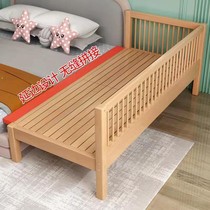 Beech Wood Childrens crib boys and girls princess bed raised guardrail bed splicing small bed widened bedside bed