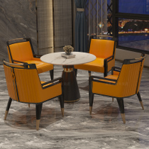 Restaurant room Sales room at the dining room at the dining room reception solid wood new Chinese designer custom dining table and chair