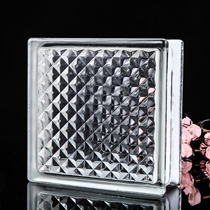 Solid custom frosted brick fine grinding ultra white hollow light transmission crystal brick glass brick square rectangular partition wall