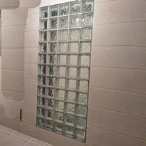 Creative direct large outdoor transparent crystal brick square partition wall toilet impervious to people brick glass brick toilet