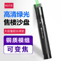 Magic iron green laser flashlight infrared strong light long-range charging pointer sales department sand table laser lamp pen