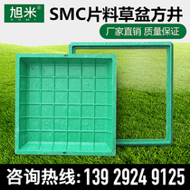 Xumi sunken round square concave well lawn manhole cover Greening grass basin well Resin composite grass planting manhole cover