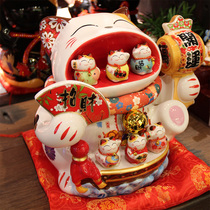 Fuyuan Cat King-size big mouth cat Lucky Cat Store opening gift Home living room entrance decoration Housewarming gift