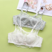 Bandeau girl bra thin section anti-light gathered side of the sub-breast upper bracket adjustment underwear womens big chest is small