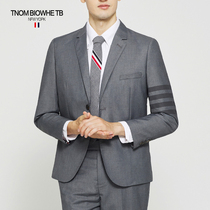 Tnom biowhe tb small suit men slim handsome groom best man suit professional business casual coat