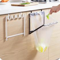 Home cabinet door hanging garbage bag holder adhesive hook kitchen Plastic Bag Hanger sorting garbage bin garbage rack