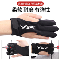 Bow and Arrow Three Finger Gloves Finger Archery Protectors Hand Mediterranean Cowhide Finger Coat Traditional Reflex Bow Beauty Hunting Accessories