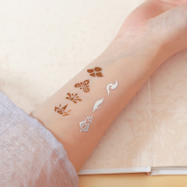 Hot stamping eyebrows and Chinese clothes silver flowers forehead tattoo stickers waterproof and durable Photo childrens stickers