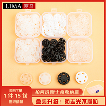 Transparent dark buckle invisible submother button small 100 hitch shirt button baby snap button clothes snap up anti-light button