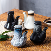 Ceramic Sesame Oil Soy Sauce Vinegar Pot Seasoning Bottle Small Bottle Vinegar Jug Oil Bottle Oil Bottle KITCHEN HOME RESTAURANT TEA FLOWER OIL POT